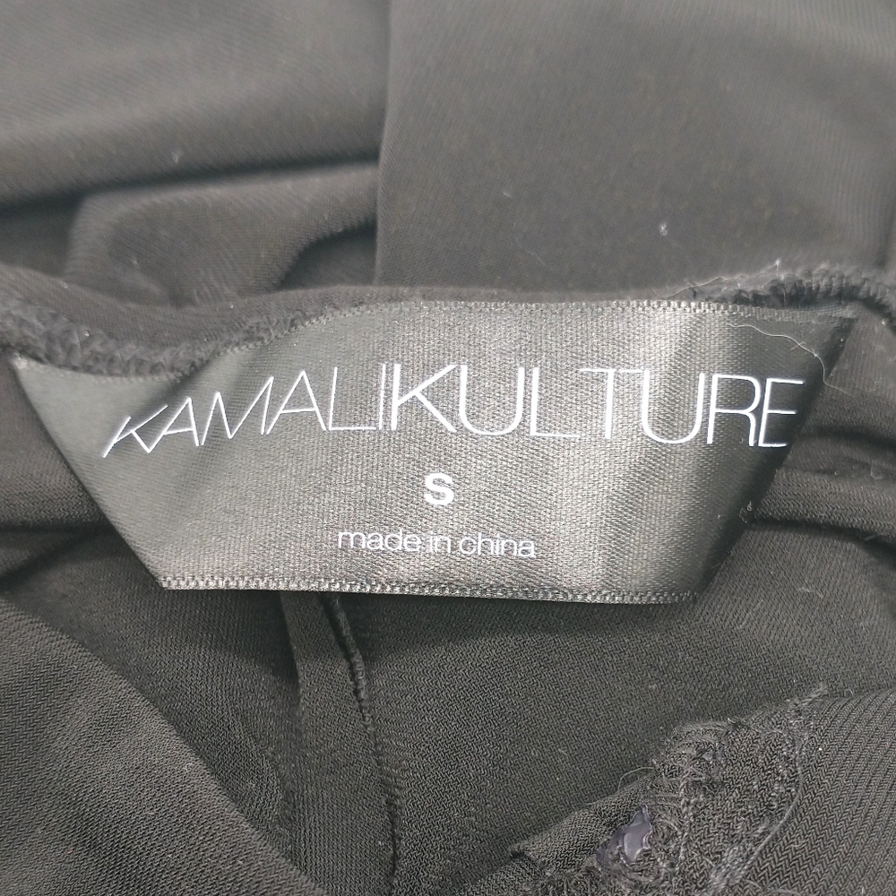 Norma Kamali Kamalikulture Black V Neck Poly Spandex Mini Dress Size Small - Picture 4 of 6